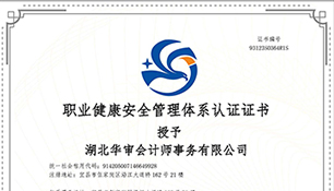 华审会计职业健康安全管理体系认证
