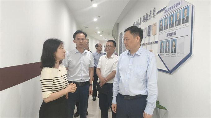 伍家岗区区委书记陈道坤一行莅临湖北华审走访调研